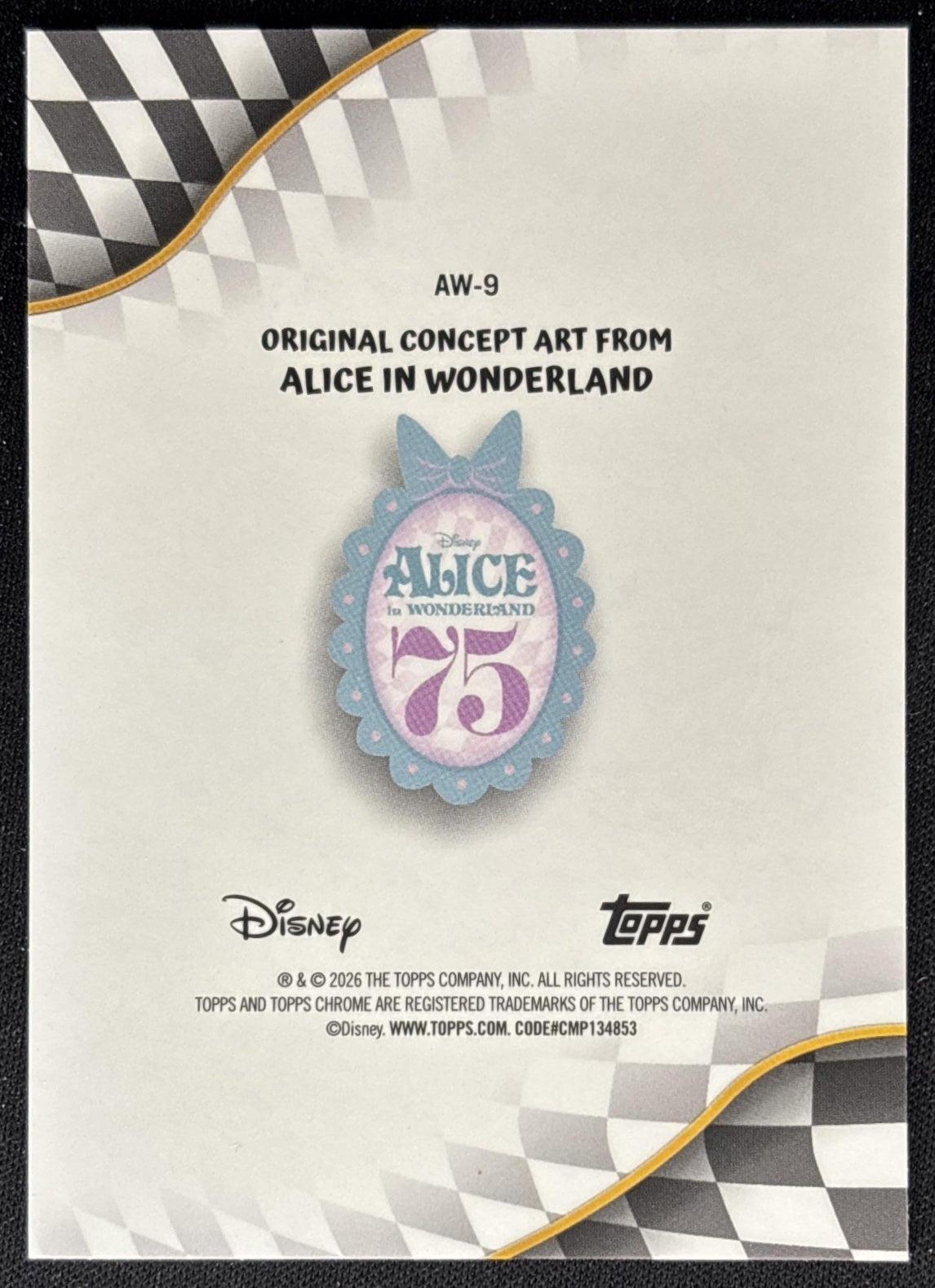 Alice and the White Rabbit 2026 Chrome Disney in Wonderland 75th Anniversary back