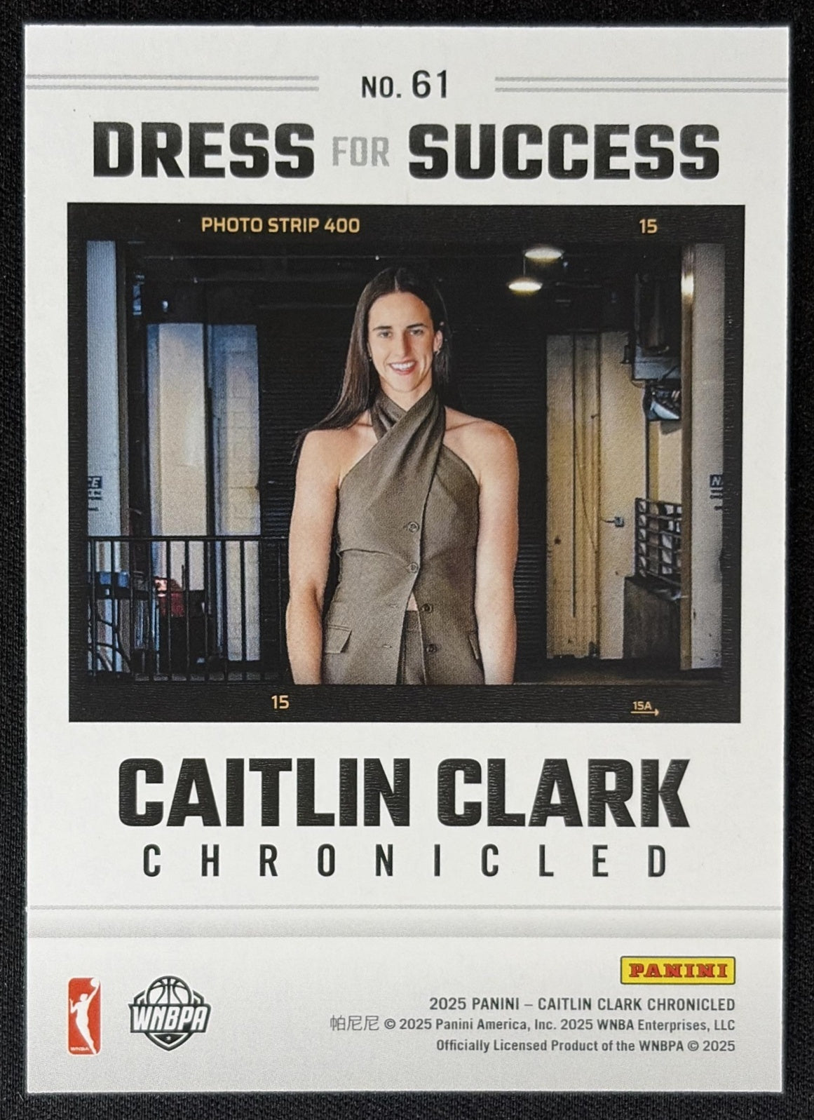 Caitlin Clark 2025 Panini Chronicled Dress For Success Holo Fever 61