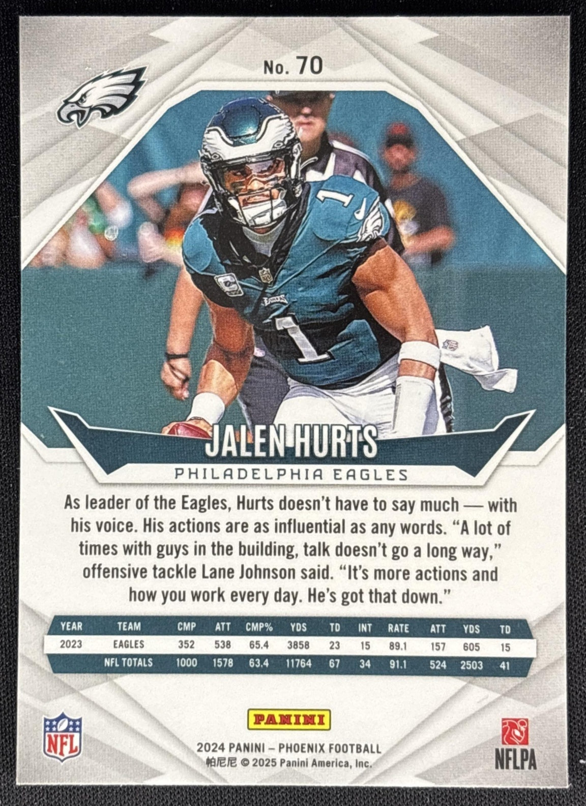 Jalen Hurts 2024 Panini Phoenix Hyper Eagles Sports Trading Cards