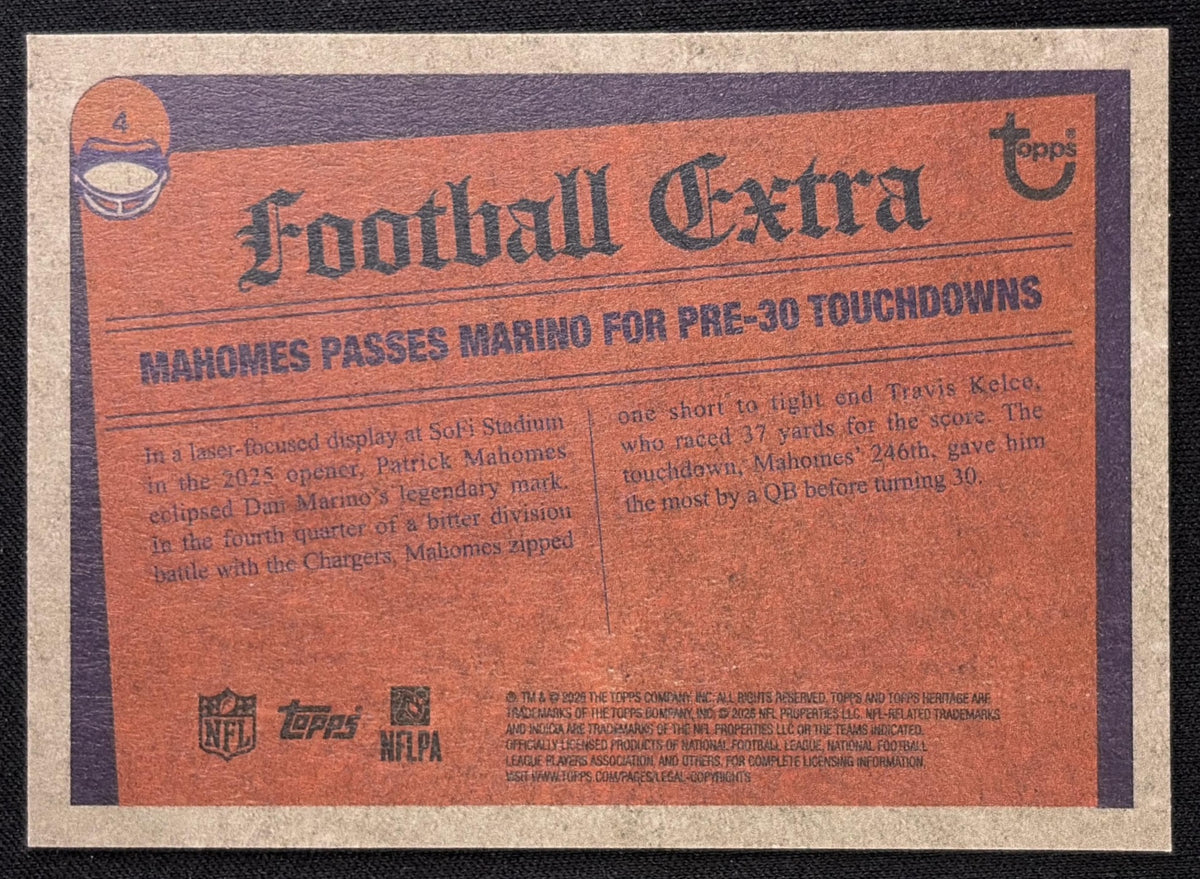 Patrick Mahomes II 2026 Topps Heritage Chiefs