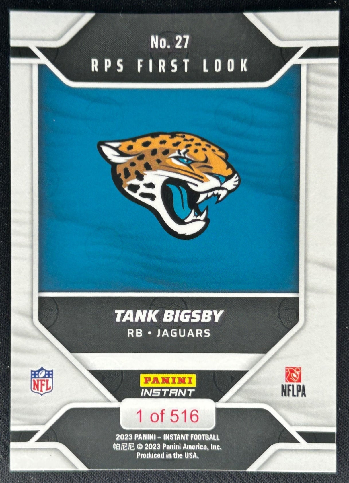 Tank Bigsby 2023 Panini Instant NFL RPS First Look Jaguars Sports Trading Cards