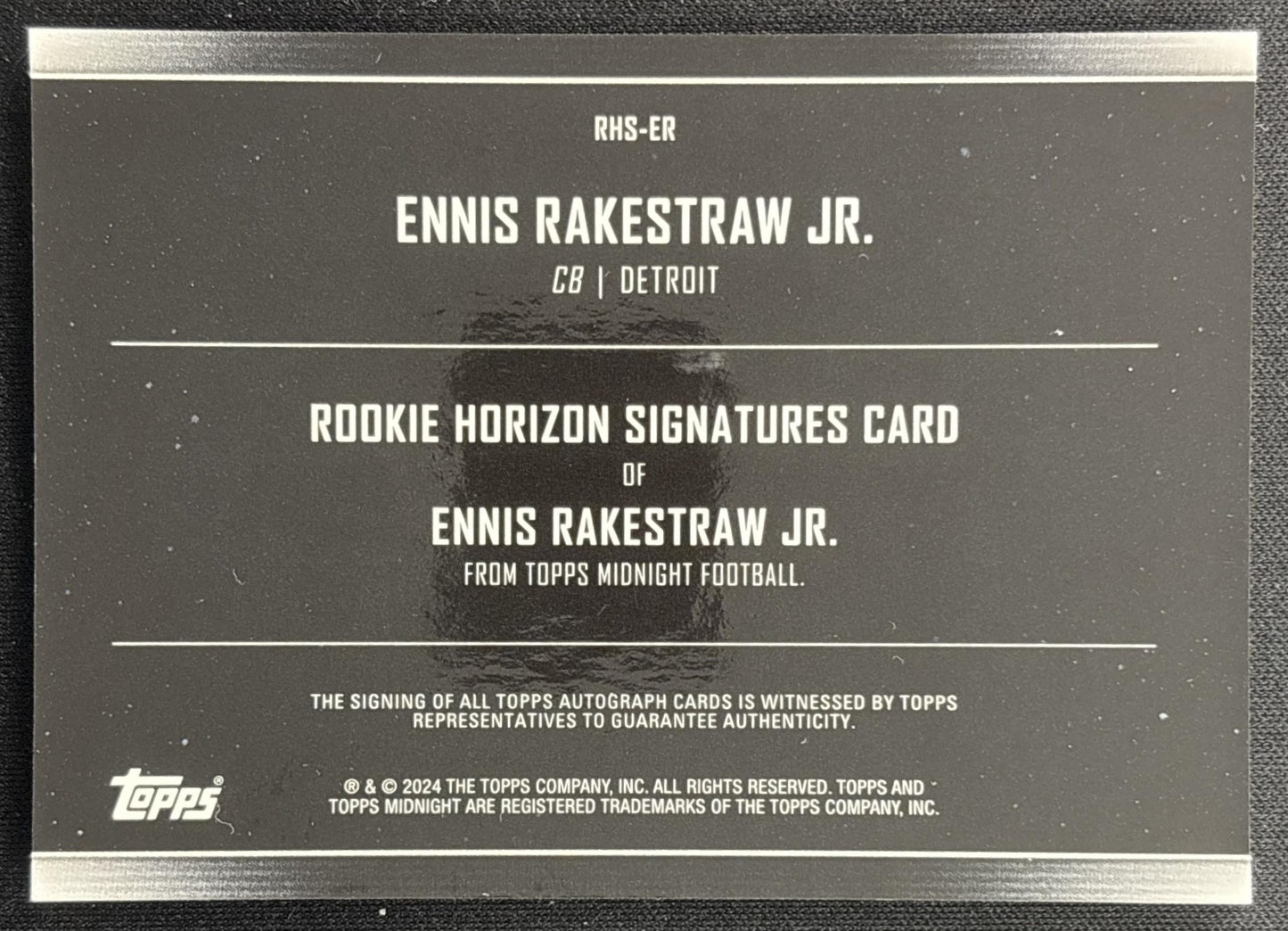 Ennis Rakestraw Jr. 2024 Topps Midnight Rookie Horizon Signatures Lions 2 Sports Trading Cards