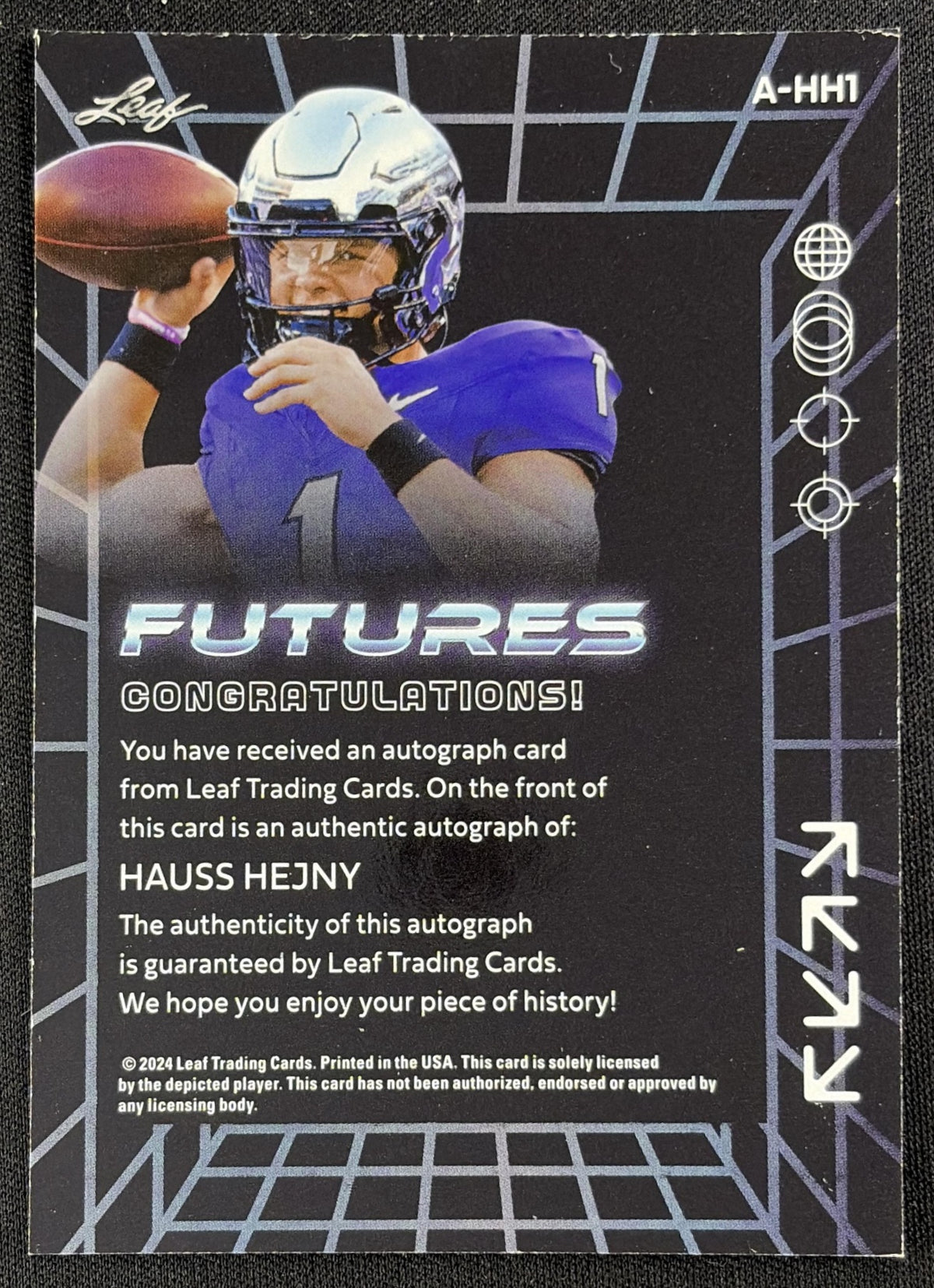 Hauss Hejny 2024 Leaf Futures Multi-Sport Auto Silver /149