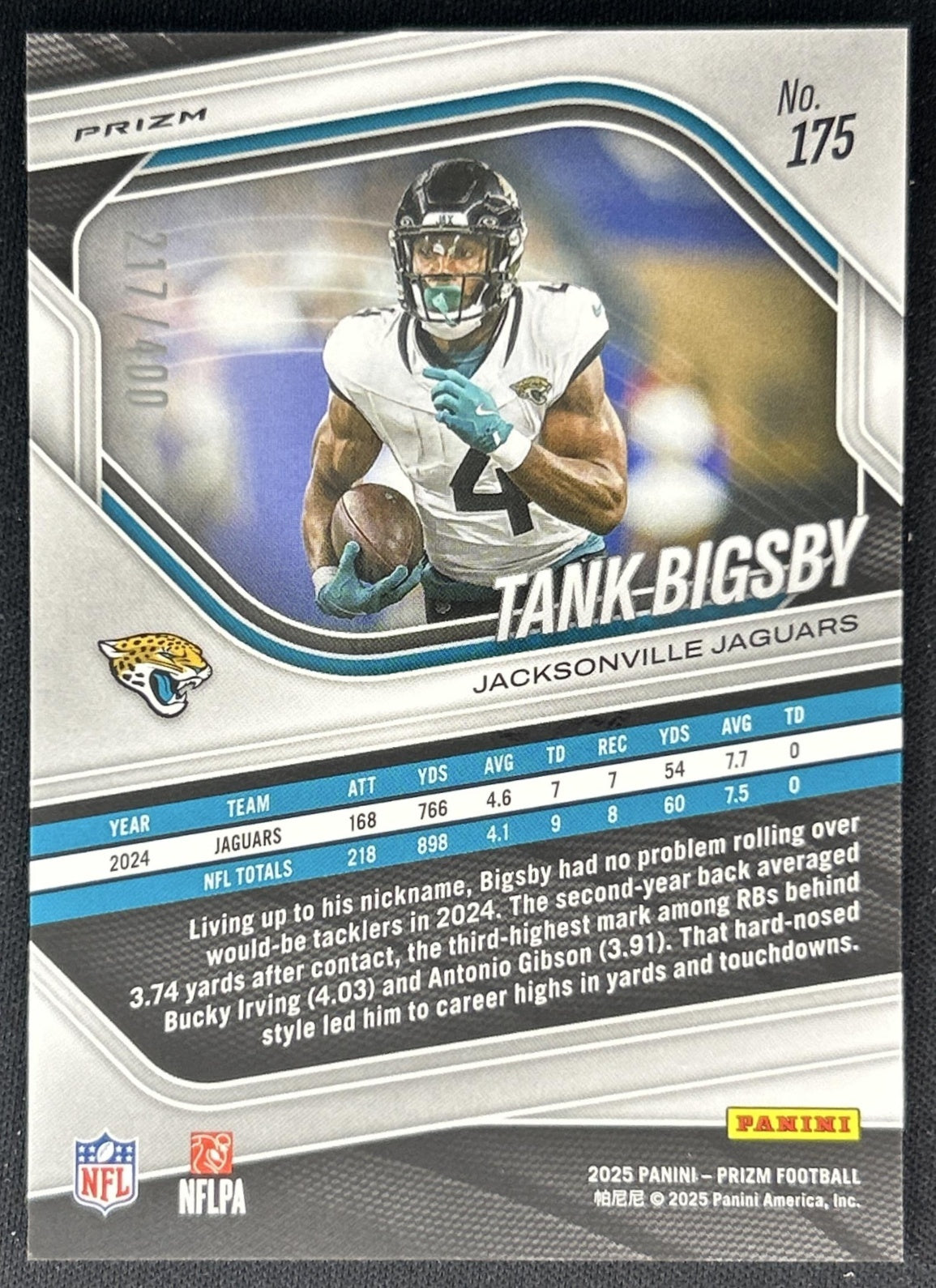 Tank Bigsby 2025 Panini Prizm Pandora /400 Jaguars