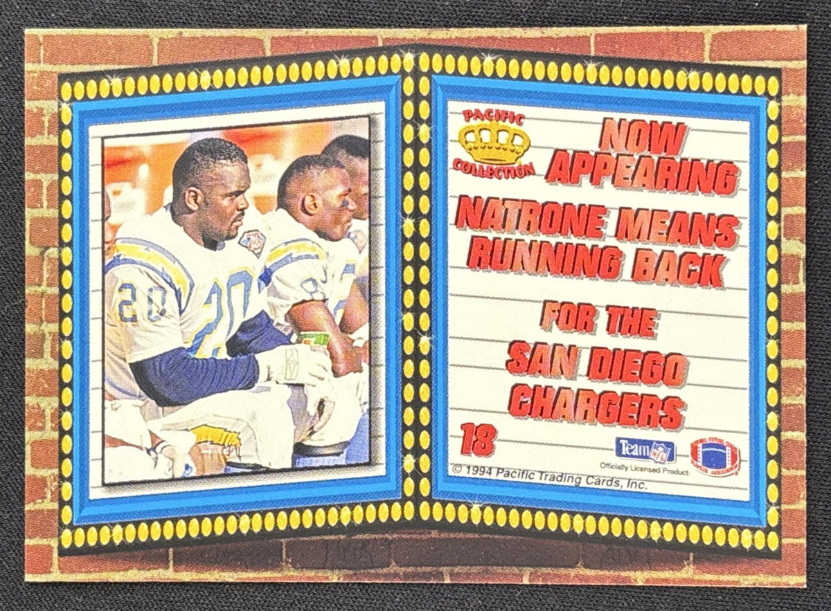 Natrone Means 1994 Pacific Marquee Prisms Chargers