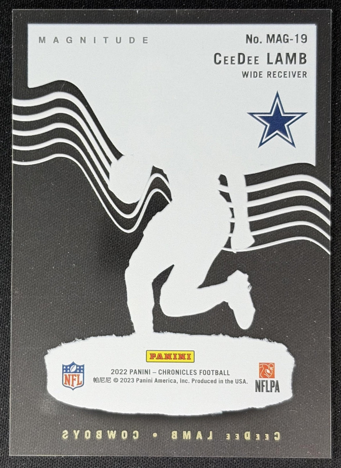 CeeDee Lamb 2022 Panini Chronicles Magnitude Cowboys back