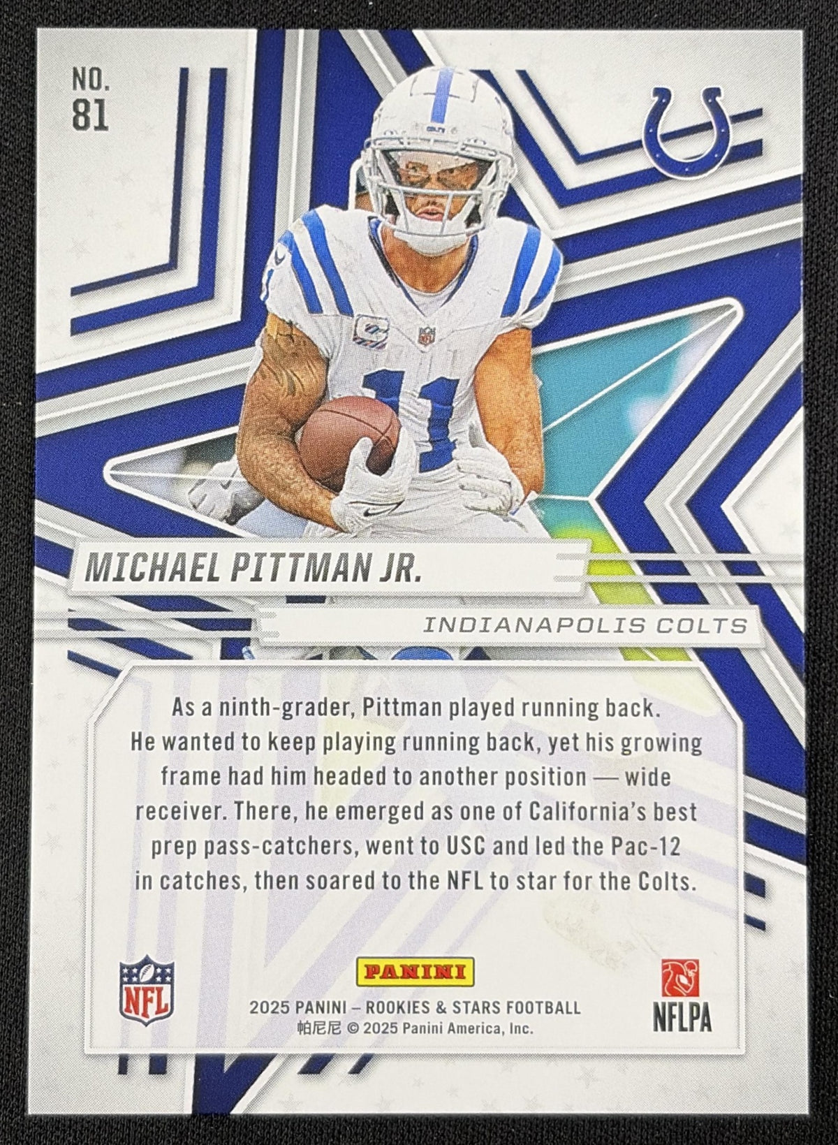 Michael Pittman Jr. 2025 Panini Rookies & Stars Orange /249 Colts