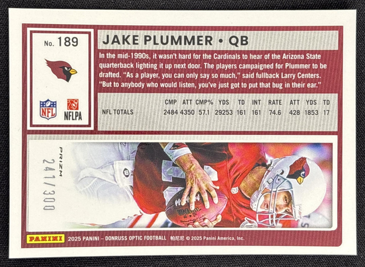 Jake Plummer 2025 Panini Donruss Optic Wave Prizm /300 Cardinals