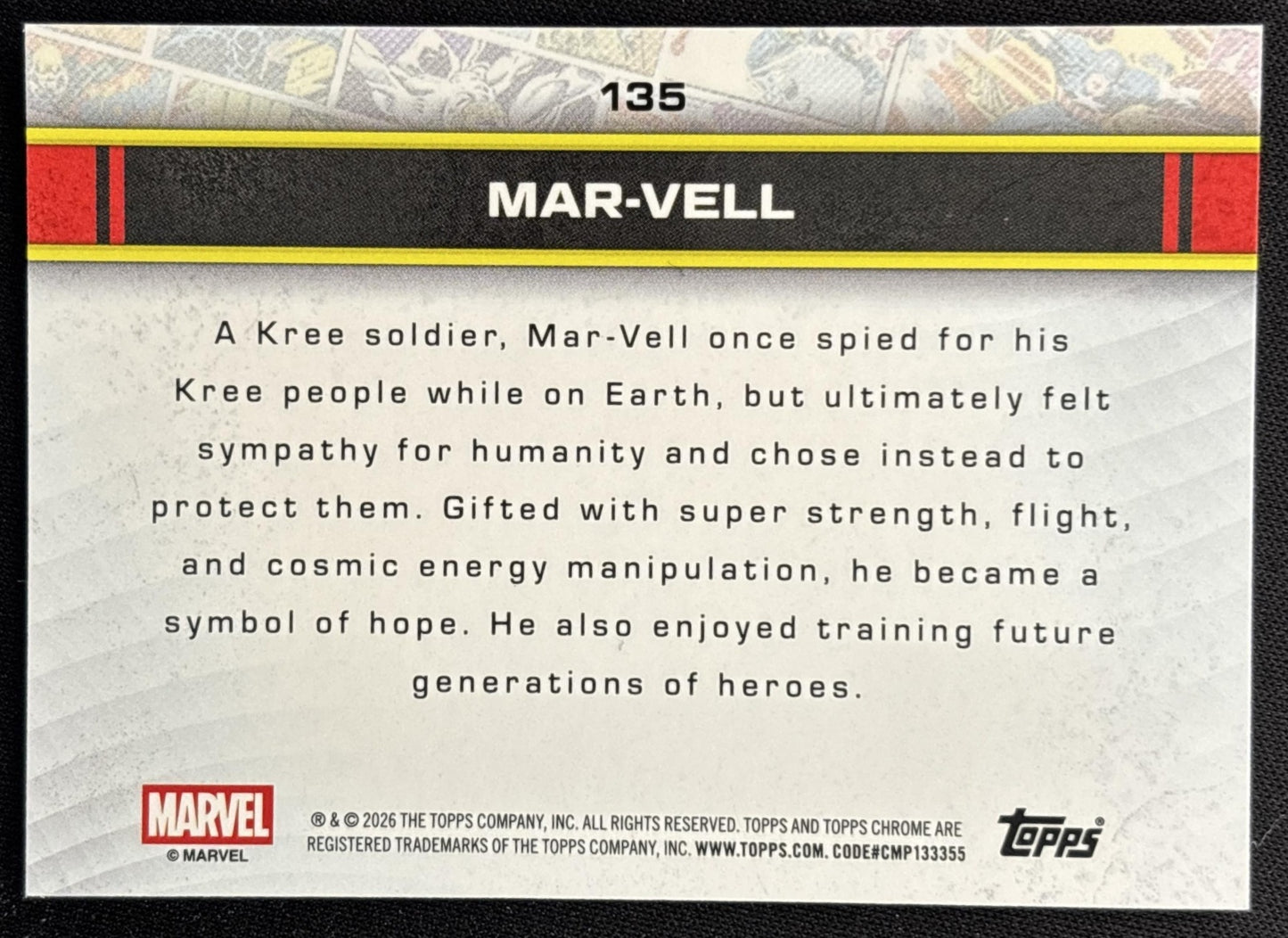 Mar-Vell 2026 Topps Chrome Marvel Comics