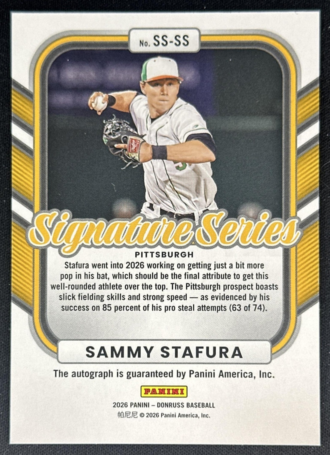 Sammy Stafura 2026 Panini Donruss Signature Series Pirates Sports Trading Cards