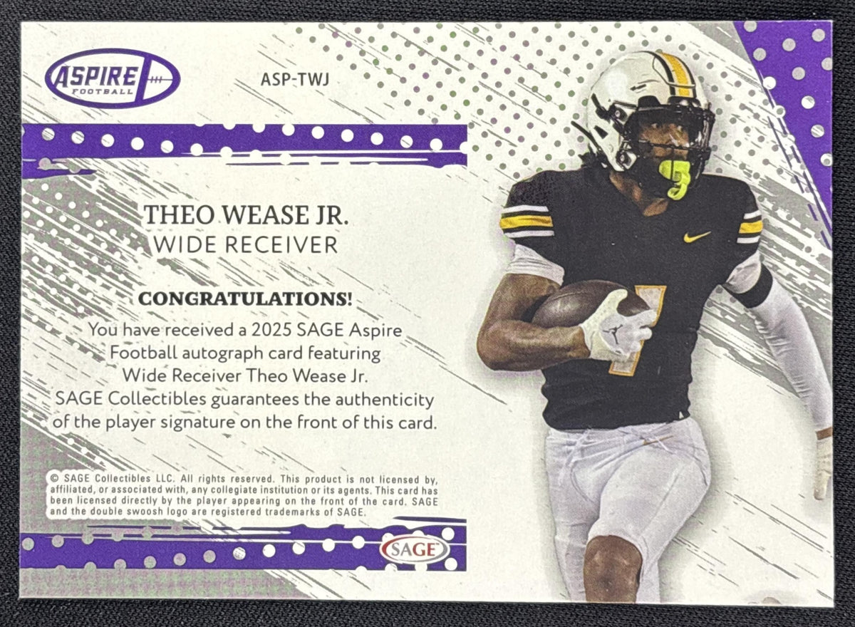 Theo Wease Jr. 2025 SAGE Aspire Auto Blue