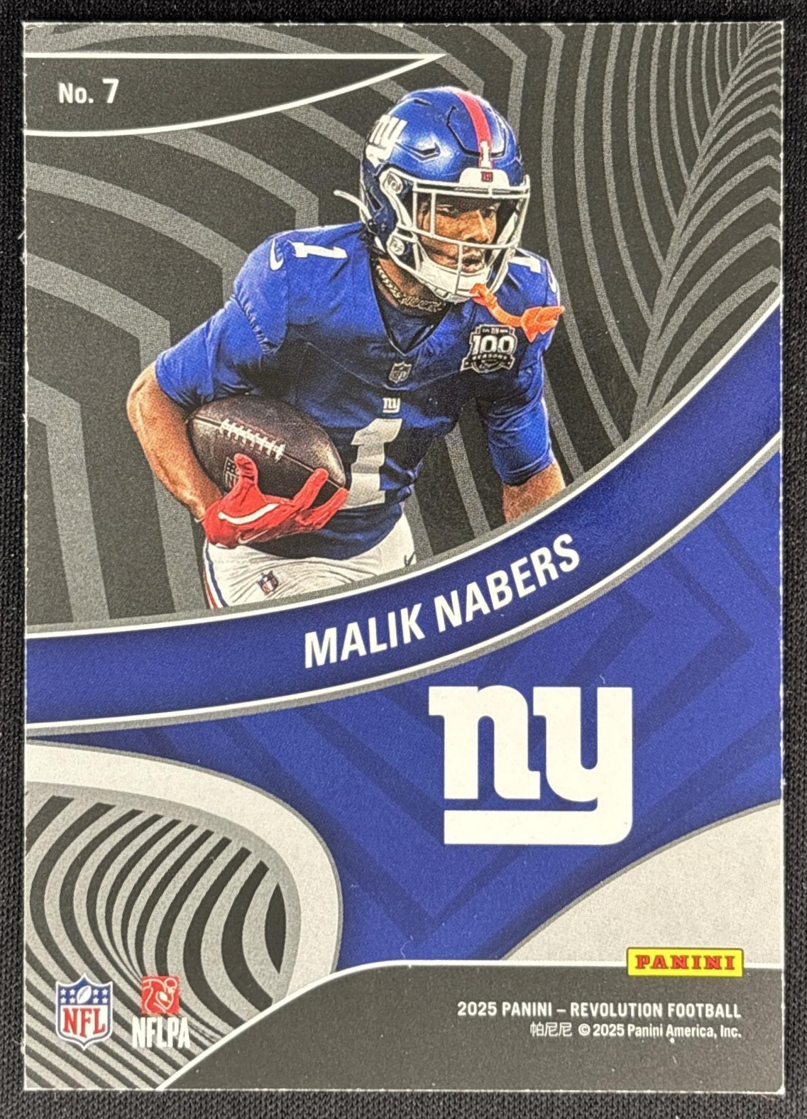 Malik Nabers 2025 Panini Revolution Showstoppers Giants Sports Trading Cards