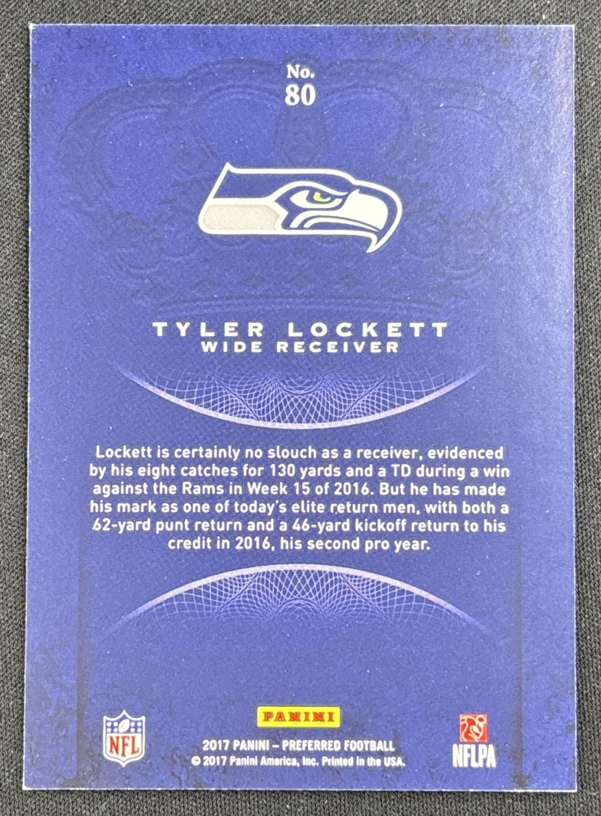 Tyler Lockett 2017 Panini Crown Royale Light Blue /99 Seahawks