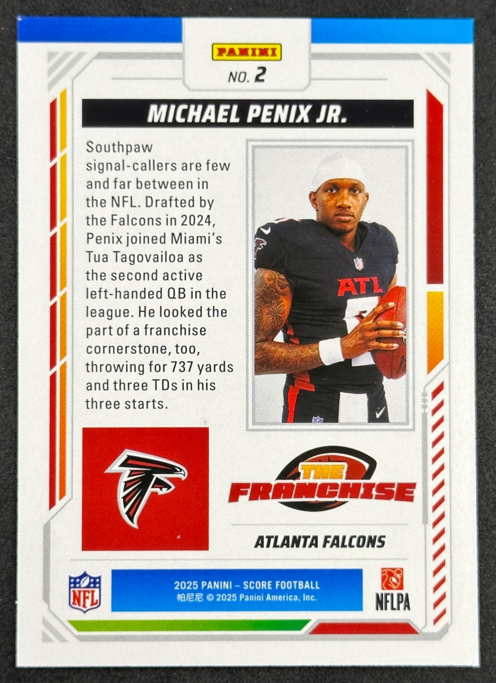 Michael Penix Jr. 2025 Score The Franchise Falcons Sports Trading Cards
