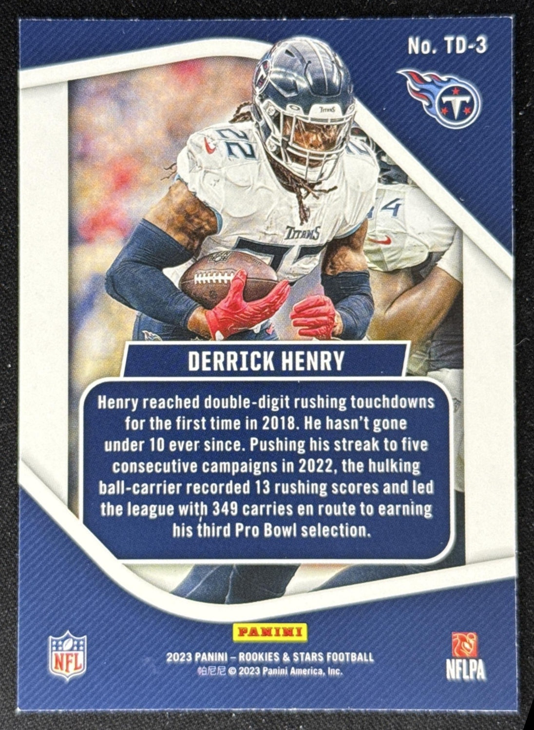 Derrick Henry 2023 Panini Rookies & Stars Touchdown Club Titans Tennessee Titans Sports Trading Card