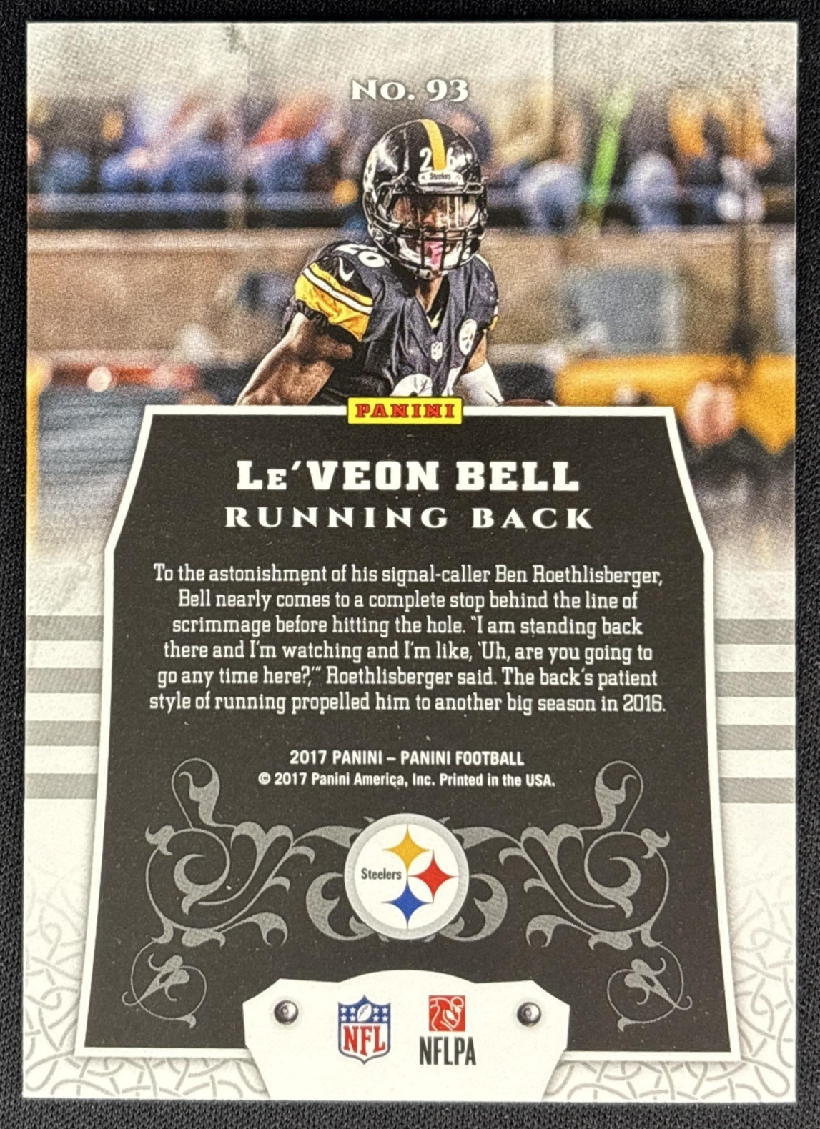 Le'veon bell Panini /399 Steelers back
