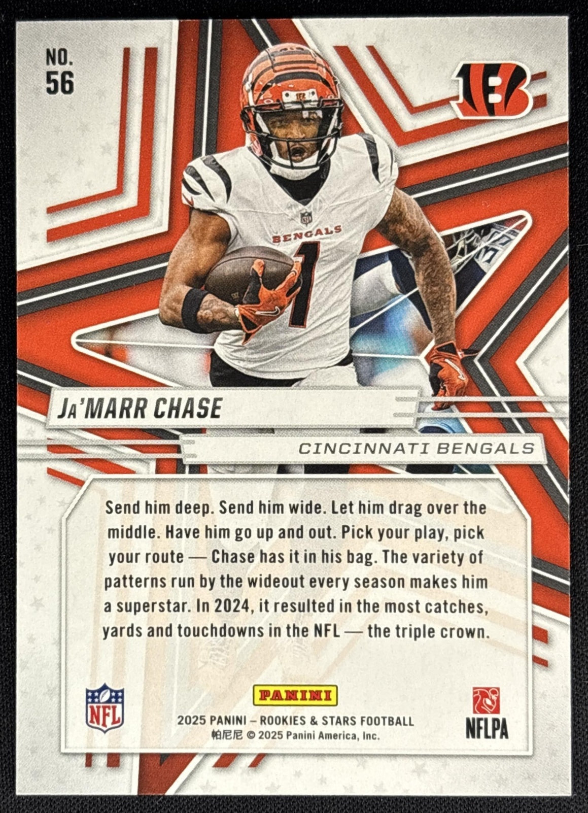 Ja'Marr Chase 2025 Panini Rookies & Stars Purple /999