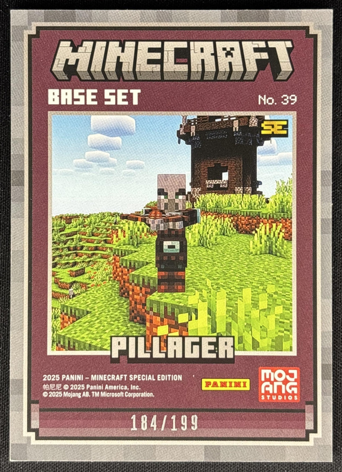 Pillager 2025 Panini Minecraft Special Edition Stone /199 Sports Trading Cards