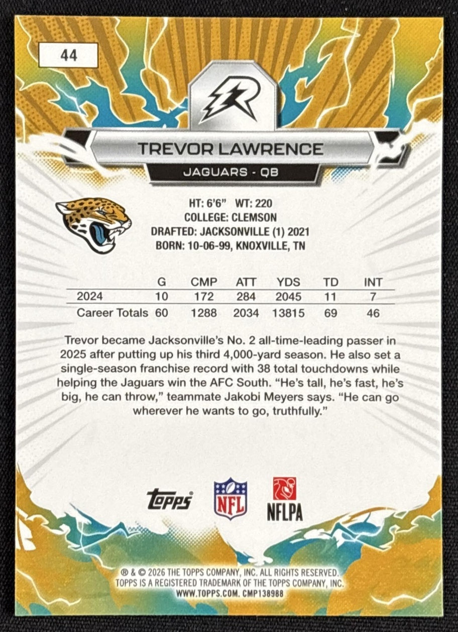 Trevor Lawrence 2025 Topps Resurgence Jaguars
