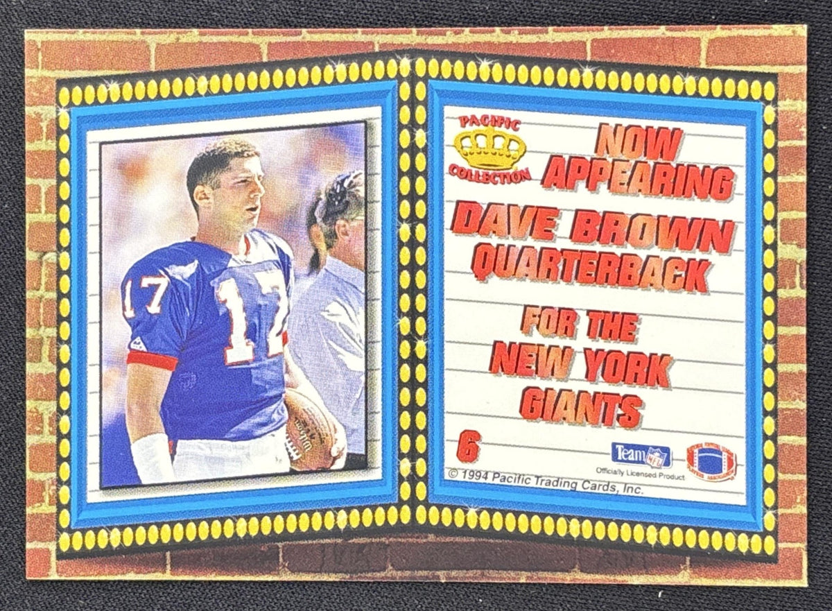 Dave Brown 1994 Pacific Marquee Prisms Gold Giants