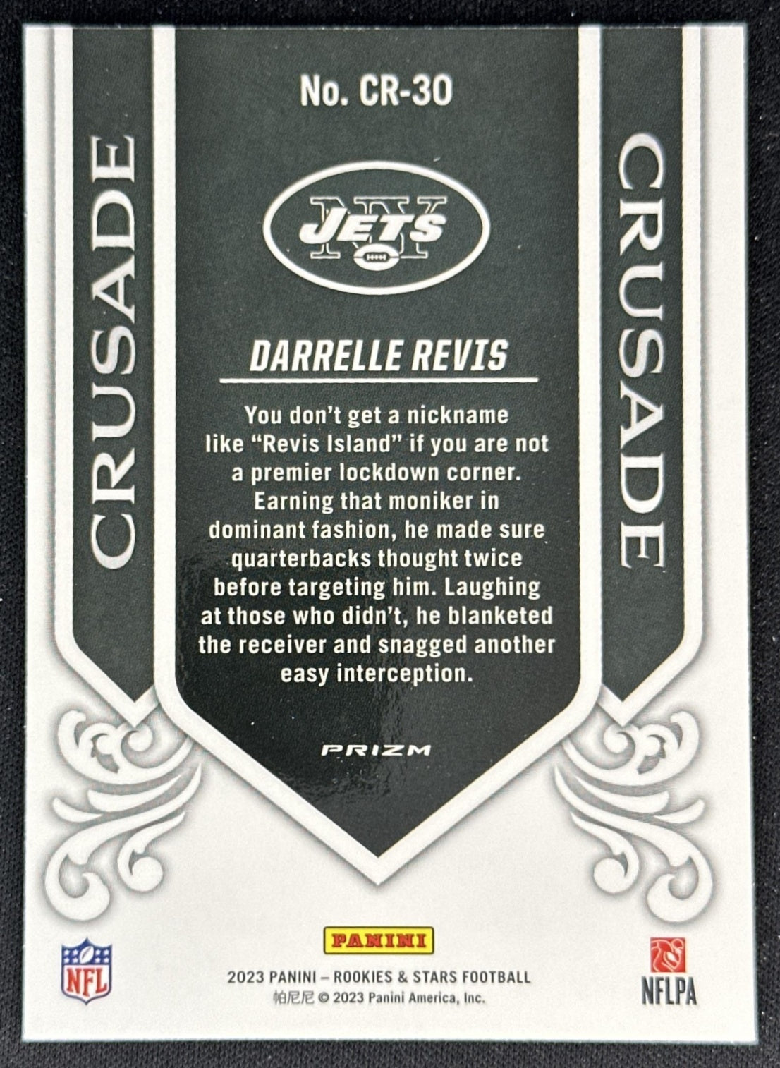 Darrelle Revis 2023 Panini Rookies & Stars Crusade Red Plaid Jets back