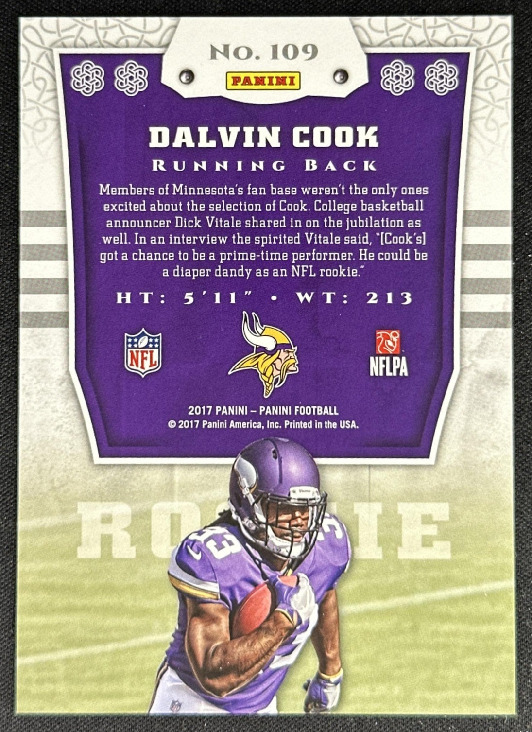 Dalvin Cook 2017 Panini Chivalry /199 Vikings