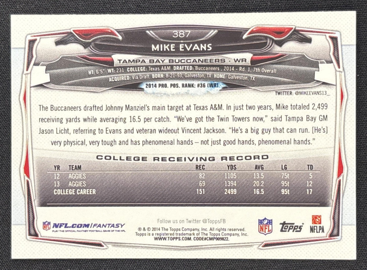 Mike Evans 2014 Topps Buccaneers