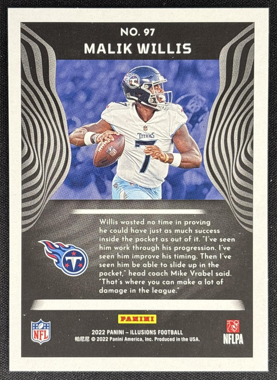 Malik Willis 2022 Panini Illusions Retail Titans
