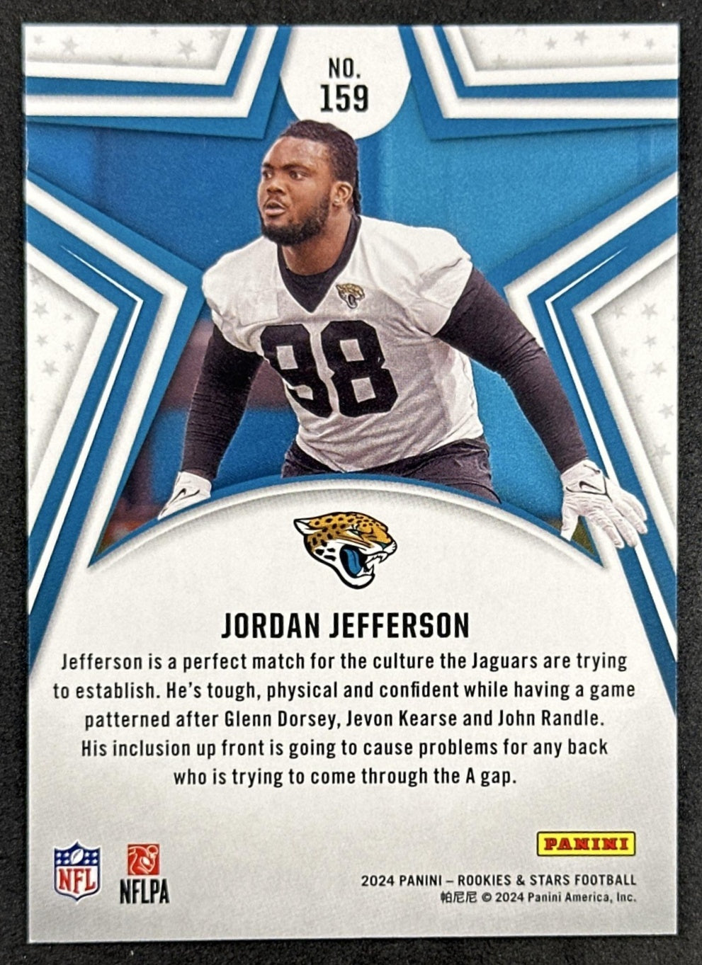 Jordan Jefferson 2024 Panini Rookies & Stars Orange /249 Jaguars