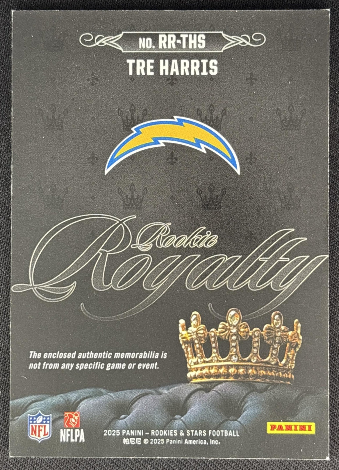 Tre Harris 2025 Panini Rookies & Stars Rookie Royalty Chargers Sports Trading Cards