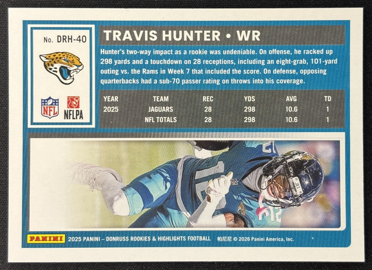 Travis Hunter 2025 Panini Donruss Rookies & Highlights Jaguars Sports Trading Cards