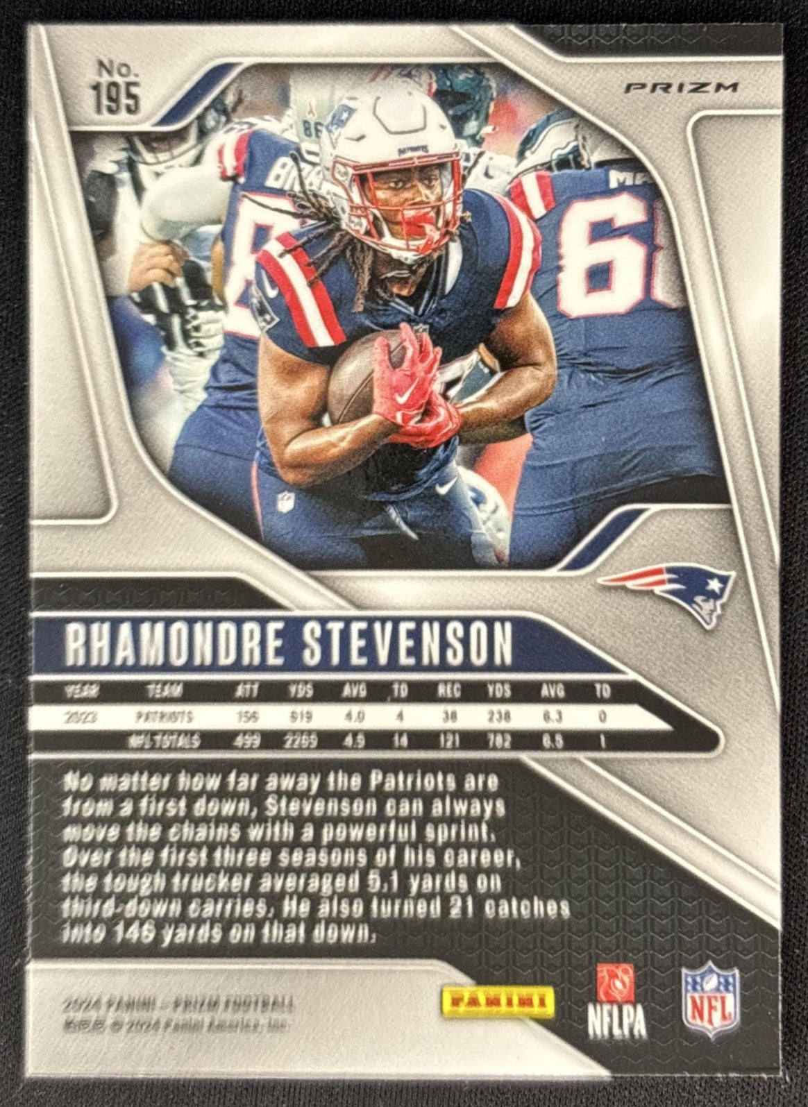Rhamondre Stevenson 2024 Panini Prizm Green Wave Patriots back