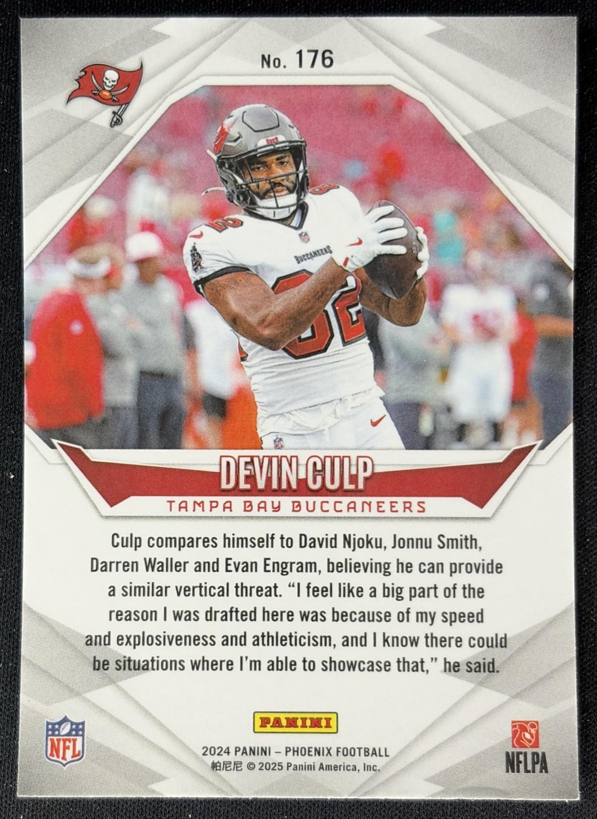 Devin Culp 2024 Panini Phoenix International Buccaneers back