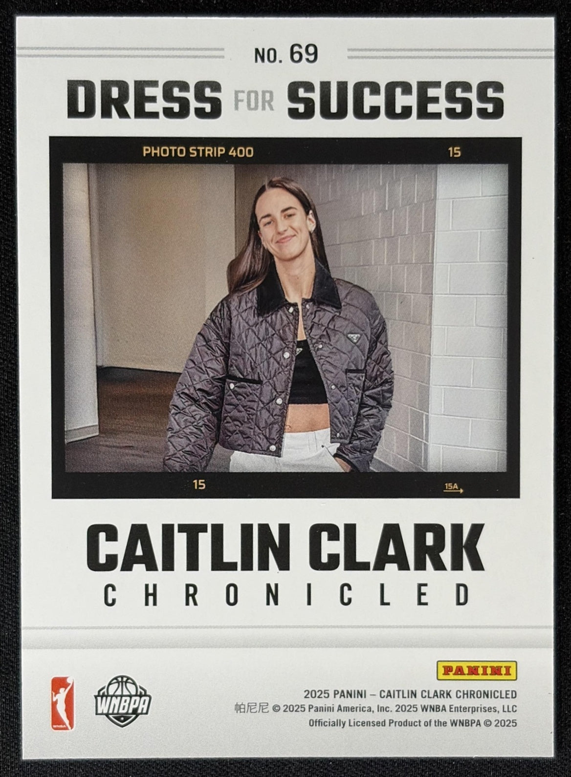 Caitlin Clark 2025 Panini Chronicled Dress For Success Red Holo Fever 69