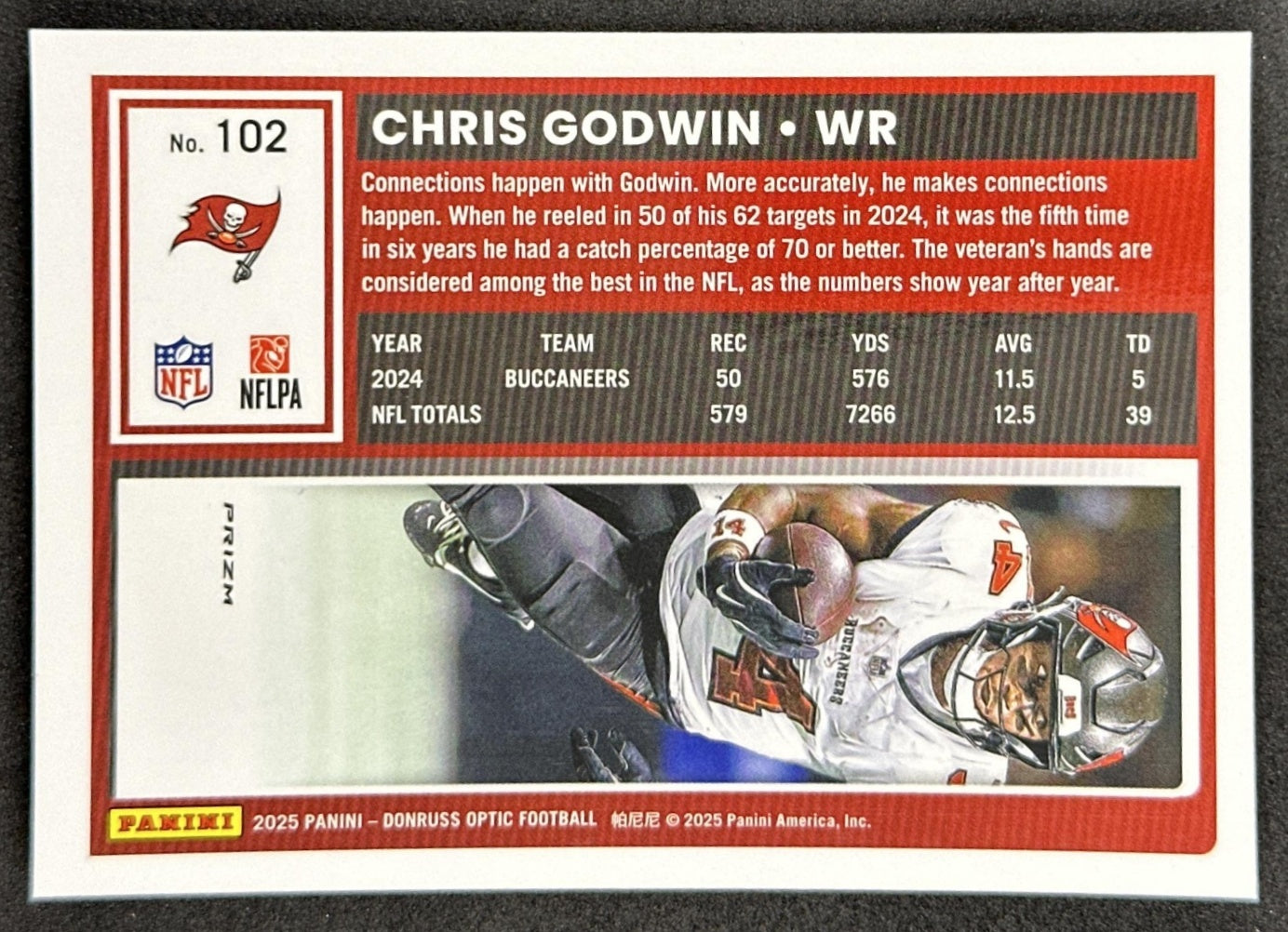 Chris Godwin 2025 Panini Donruss Optic Stars Prizm Buccaneers Sports Trading Cards