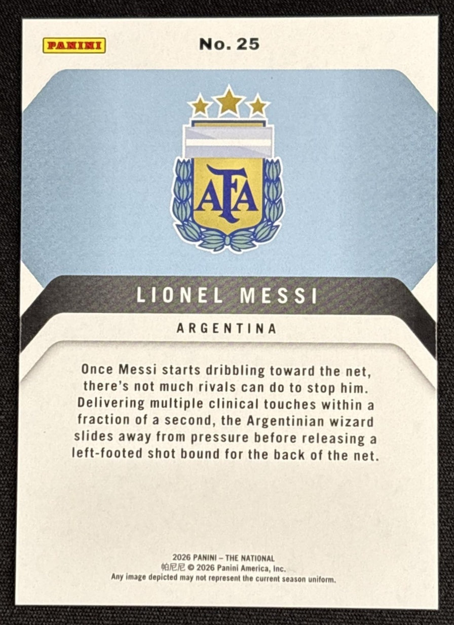 Lionel Messi 2026 Panini NSCC Silver Pack Foil Sports Trading Cards