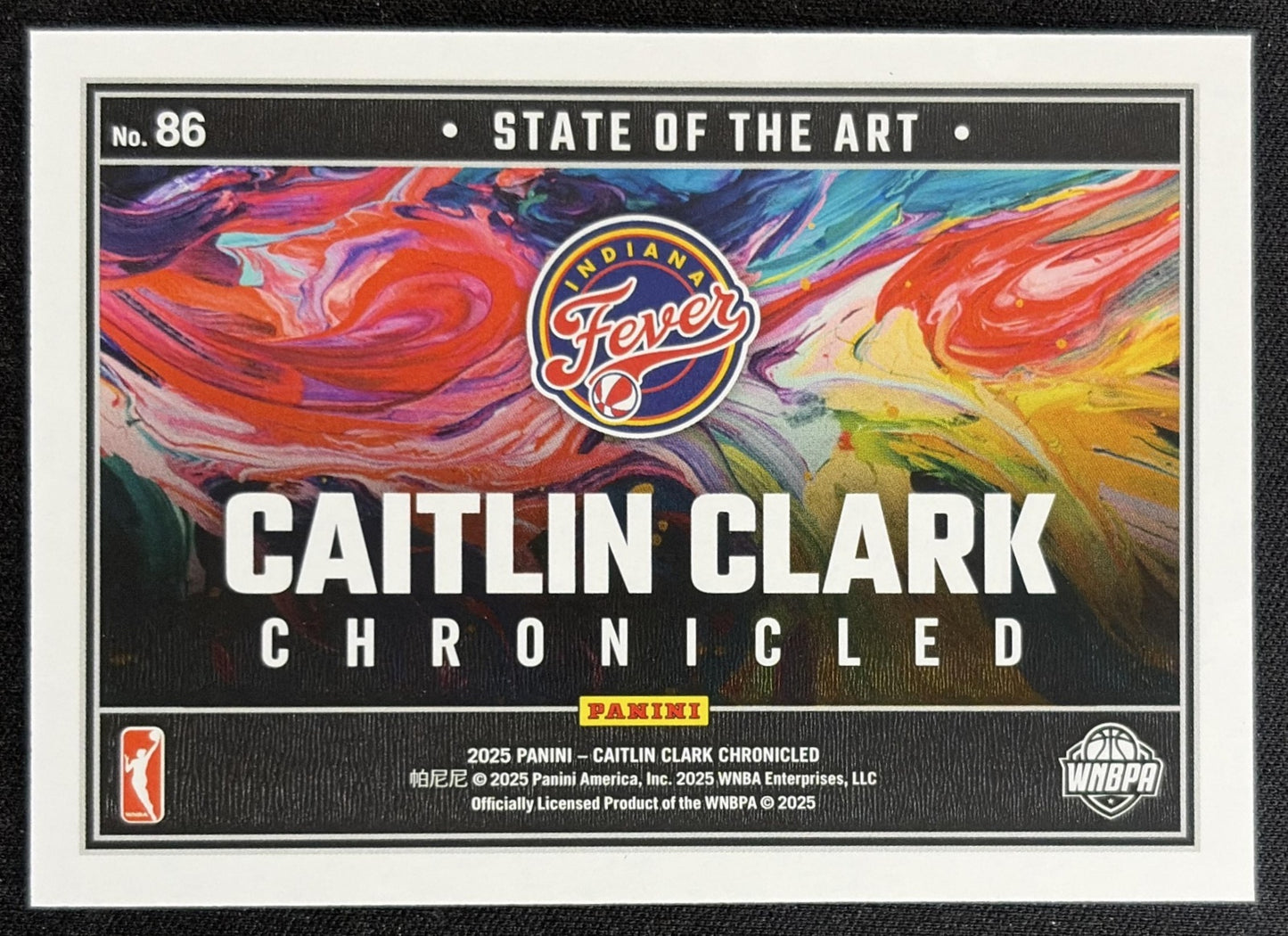 Caitlin Clark 2025 Panini Chronicled State of the Art Red Holo Fever 86