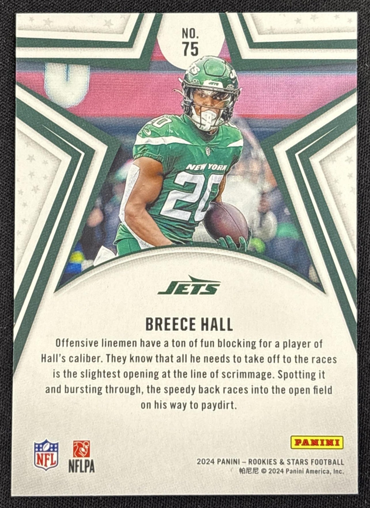 Breece Hall 2024 Panini Rookies & Stars True Blue /149 Jets