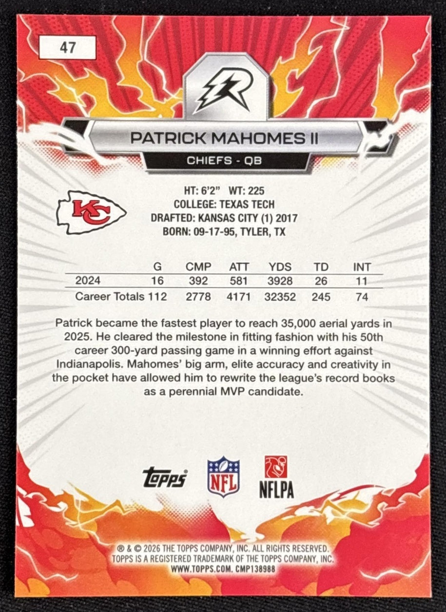 Patrick Mahomes II 2025 Topps Resurgence Chiefs