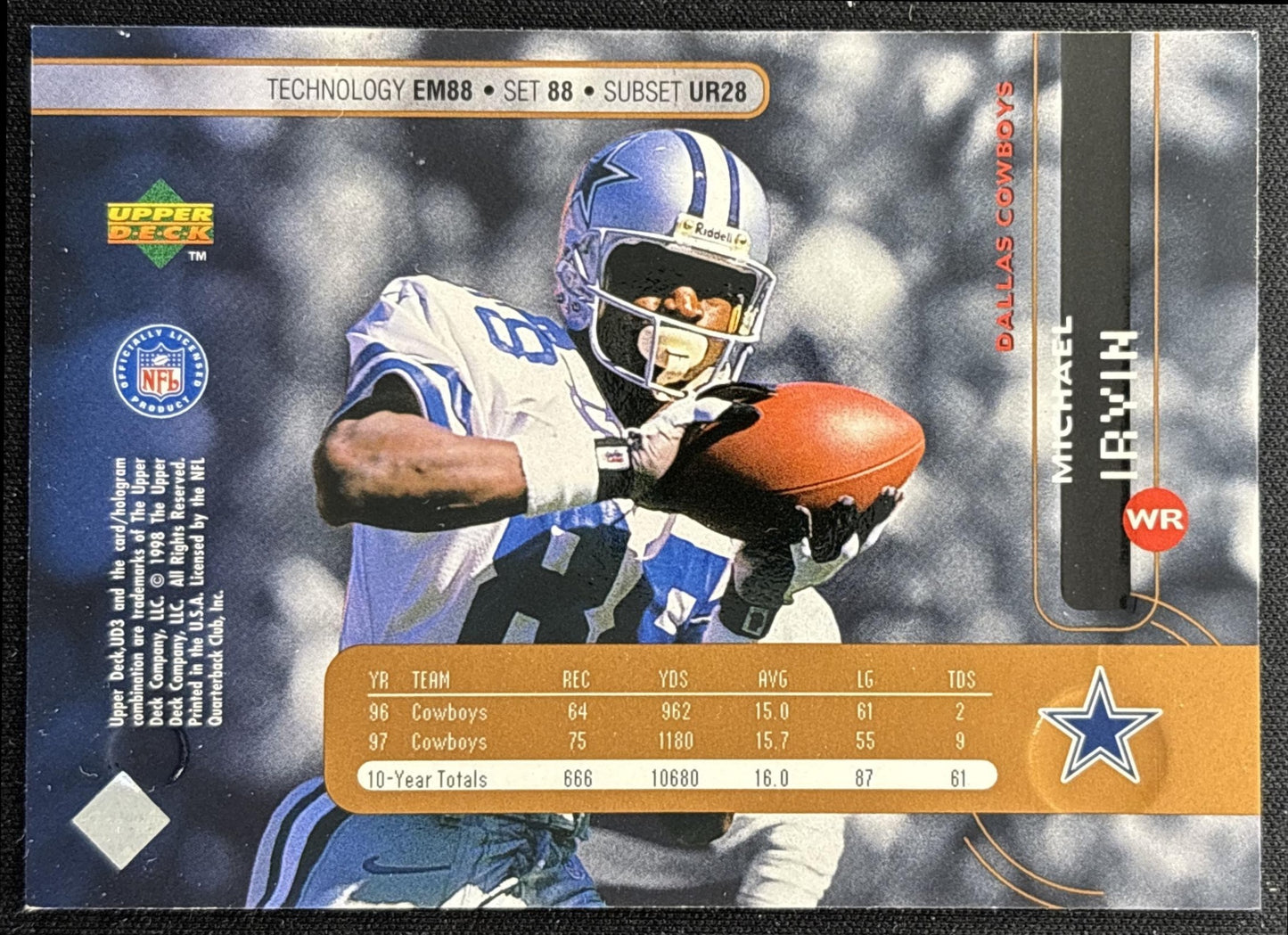 Michael Irvin 1998 Upper Deck UD3 Cowboys