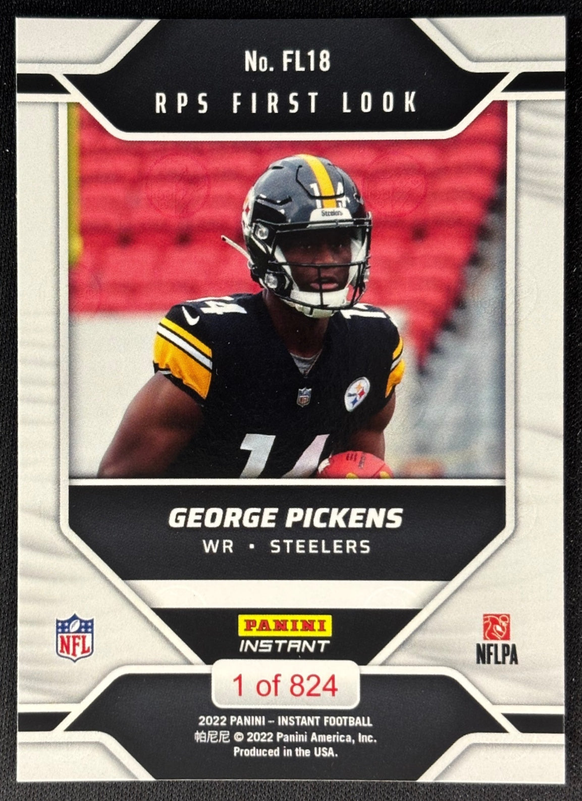 George Pickens 2022 Instant NFL RPS First Look Steelers