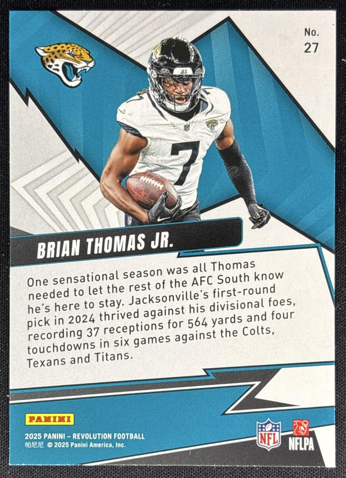 Brian Thomas Jr. 2025 Panini Revolution Shock Wave Jaguars Sports Trading Cards