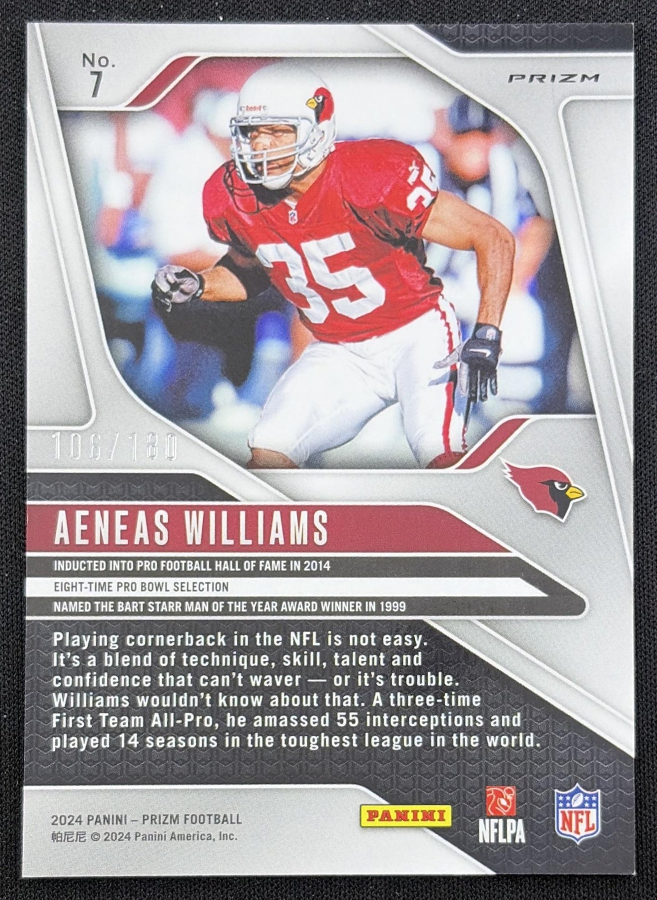 Aeneas Williams 2024 Panini Prizm Hyper /180 Cardinals