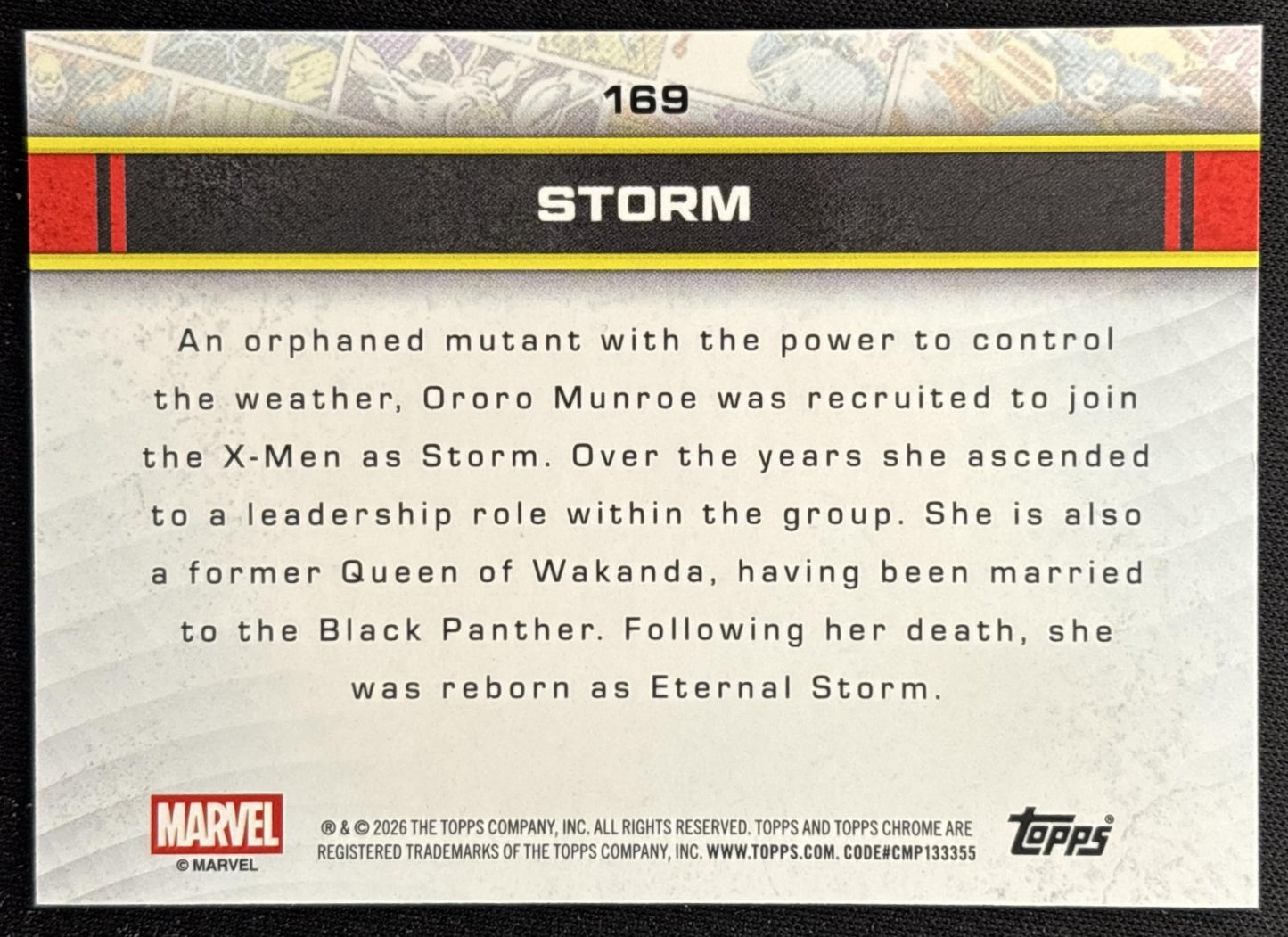 Storm 2026 Topps Chrome Marvel Comics