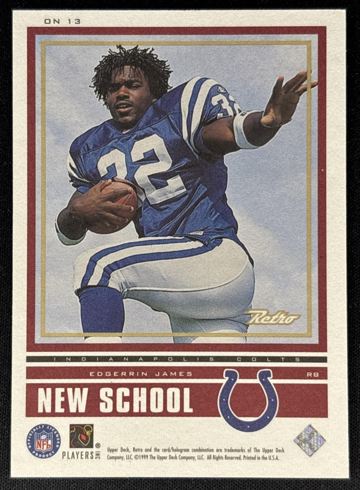 Marshall Faulk Edgerrin James 1999 Retro Old School/New School /1000 Bills Sports Trading Cards