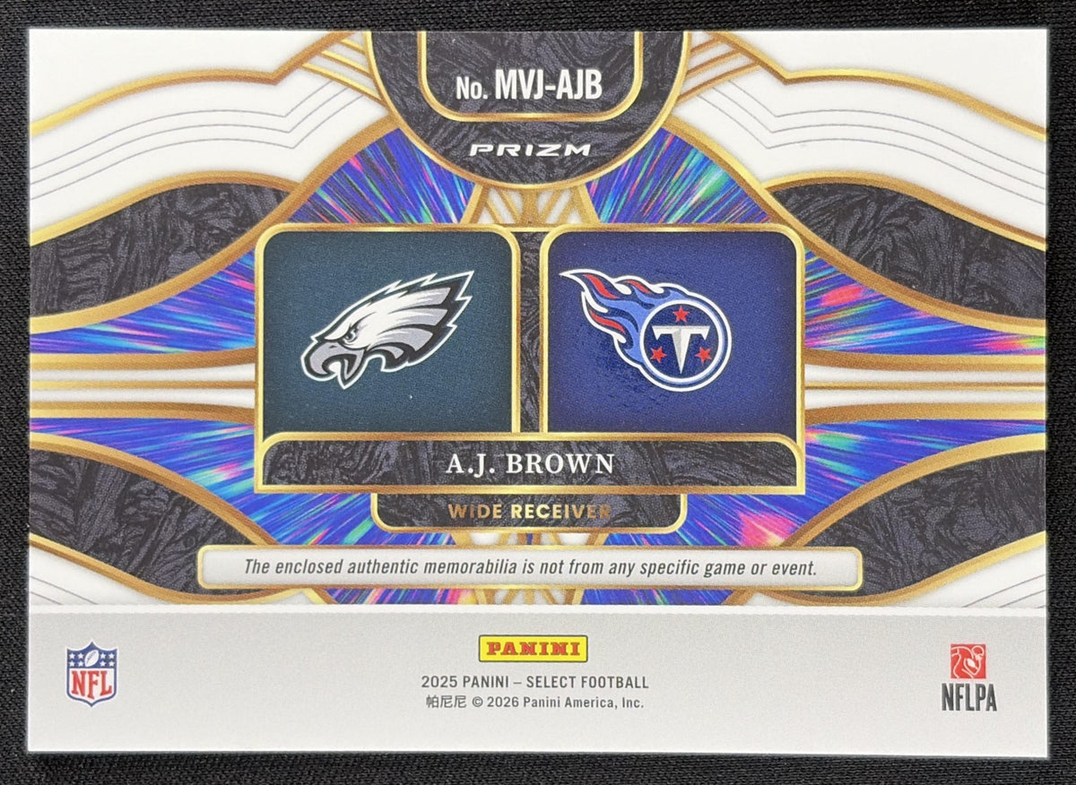 A.J. Brown 2025 Panini Select Multiverse Jerseys Blue Prizm Eagles Titans