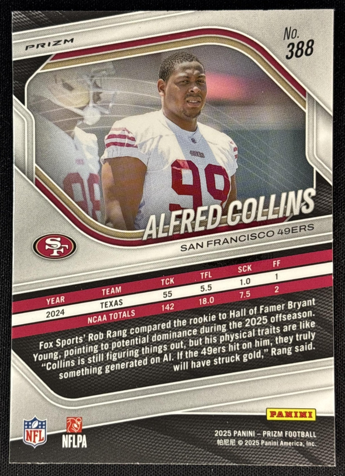 Alfred Collins 2025 Panini Prizm Neon Green Pulsar