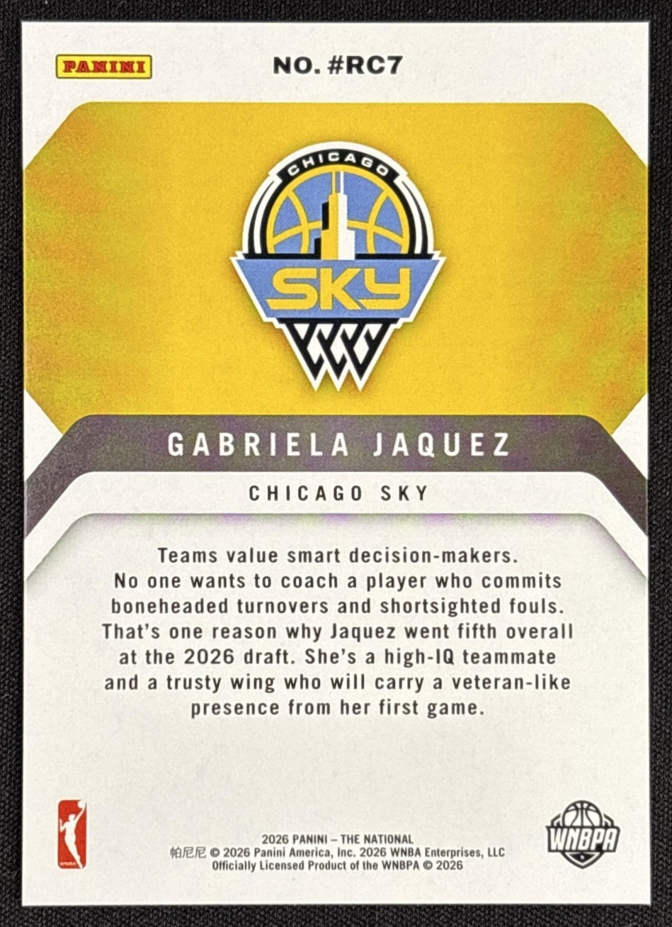 Gabriela Jaquez 2026 Panini NSCC Silver Pack Foil Sports Trading Cards