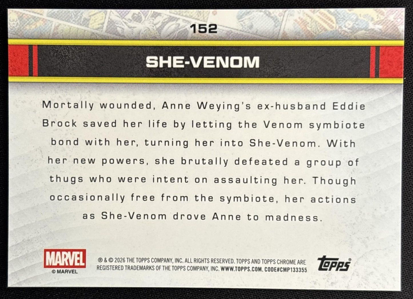She-Venom 2026 Topps Chrome Marvel Comics