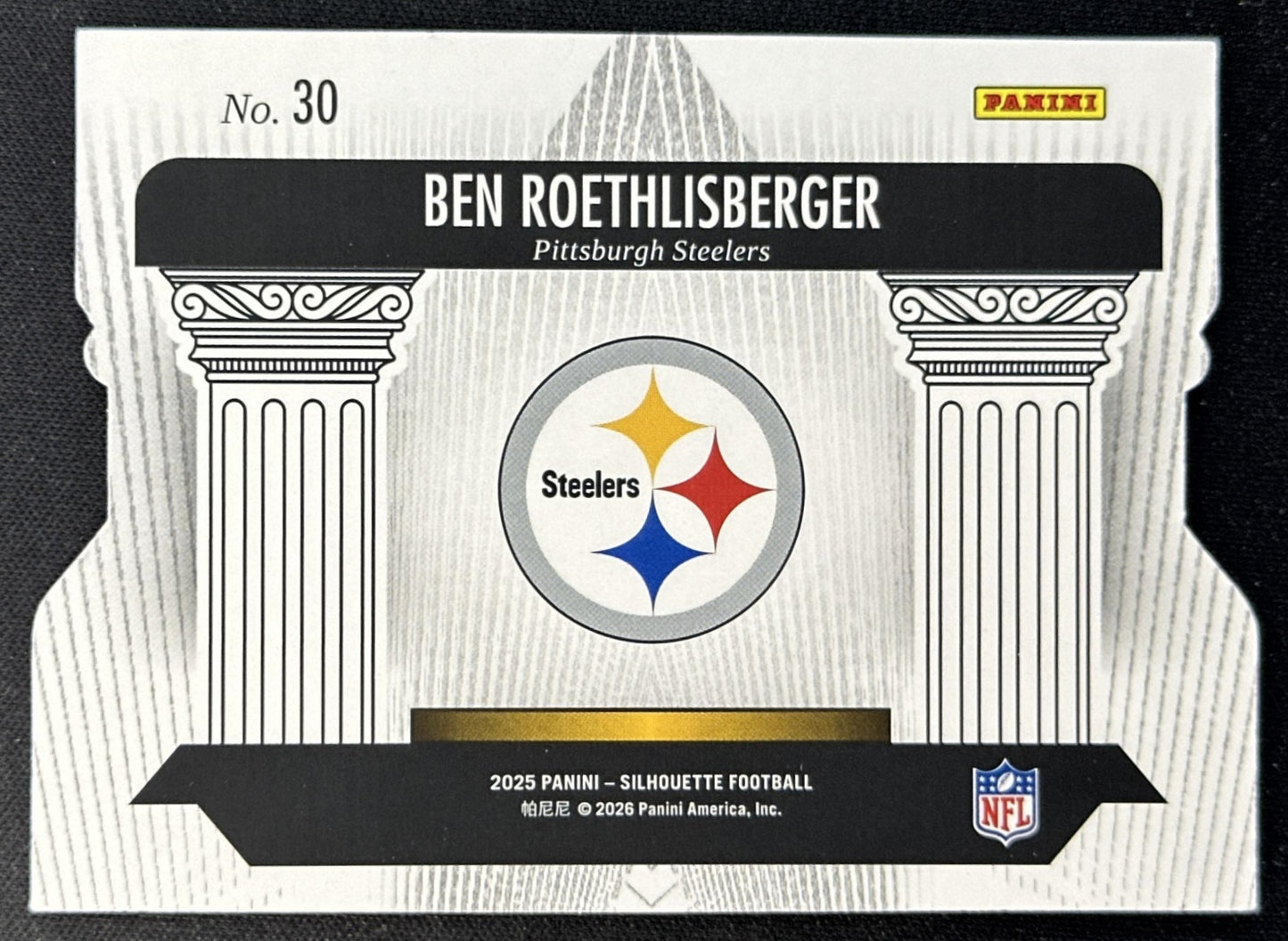 Ben Roethlisberger 2025 Panini Silhouette Pillars of the Game Steelers